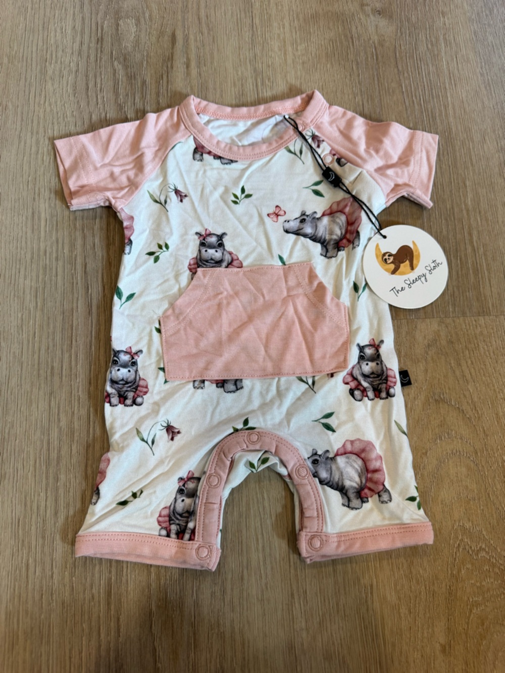 NWT The Sleepy Sloth Bamboo Shortie in Tutu Cute